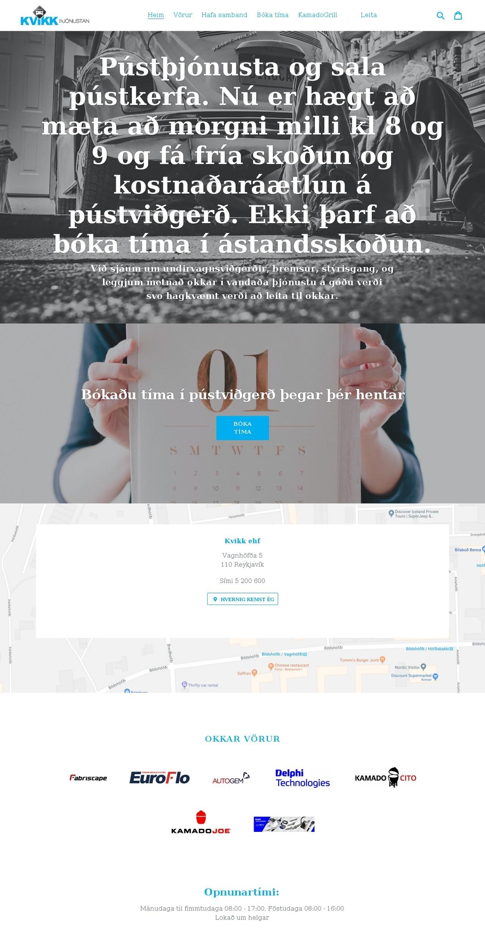 kvikk.is shopify website screenshot