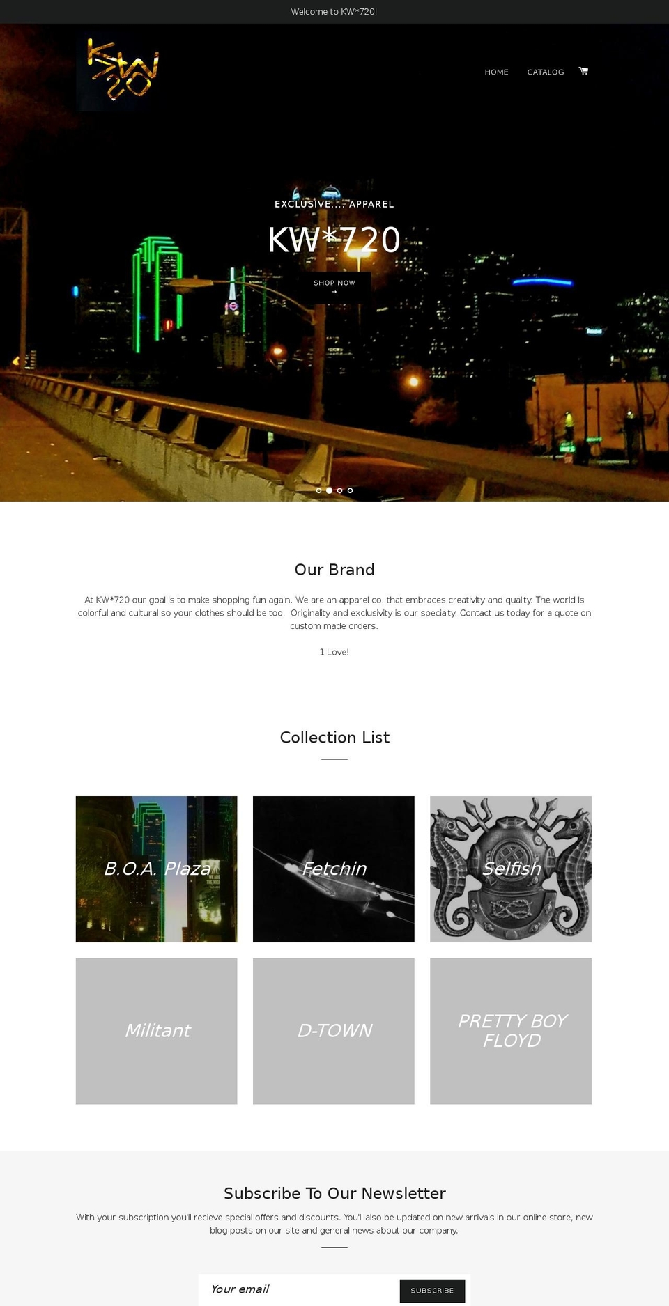 kw720.com shopify website screenshot