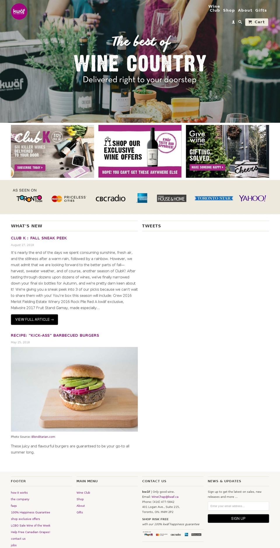 kwafwine.com — Shopify storefront screenshot
