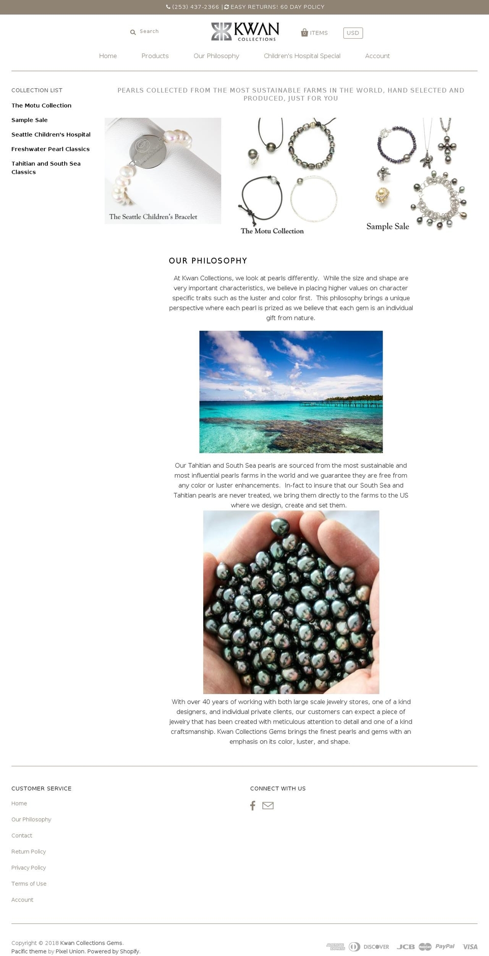 kwancollections.com shopify website screenshot