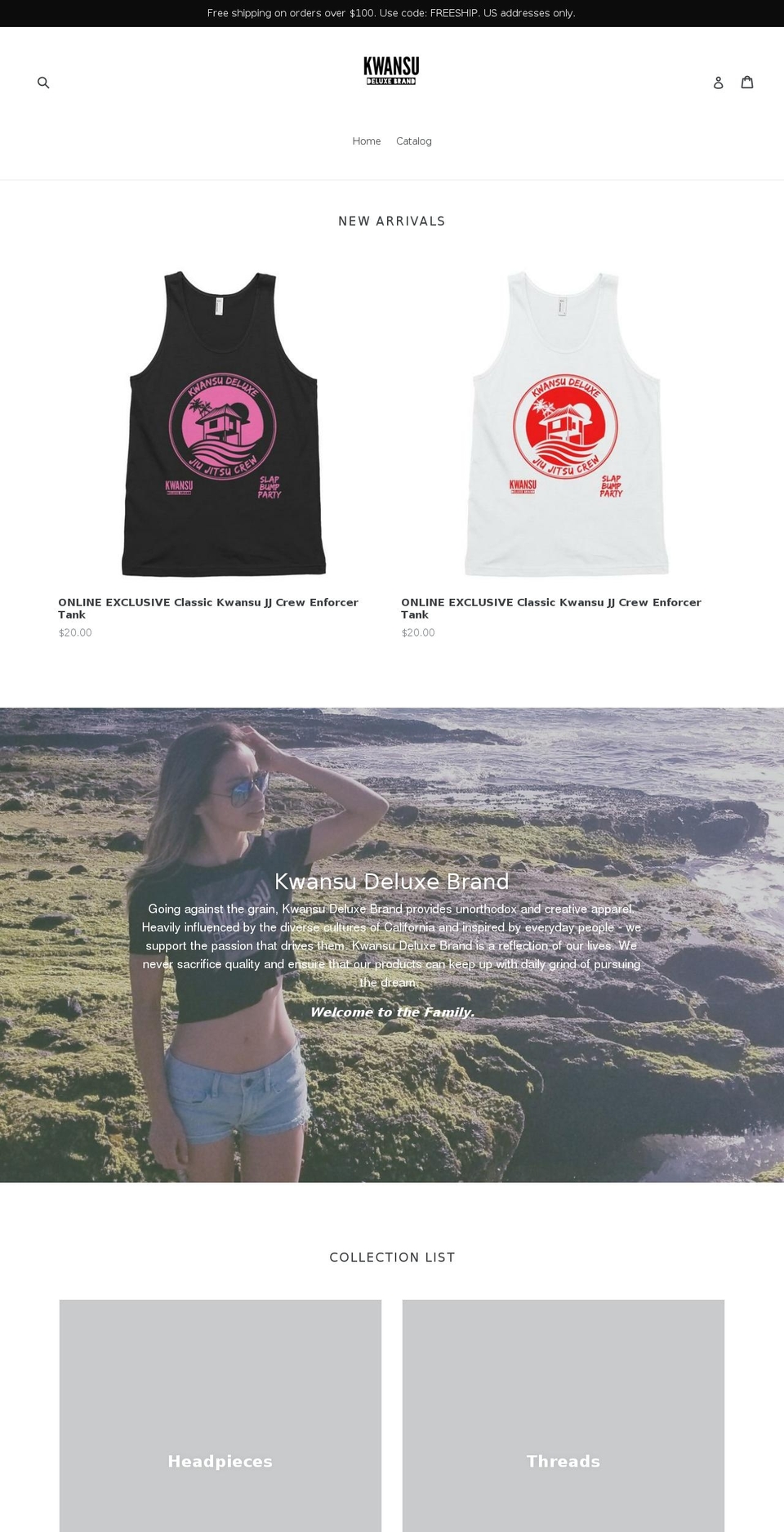 kwansudeluxebrand.com — Shopify storefront screenshot
