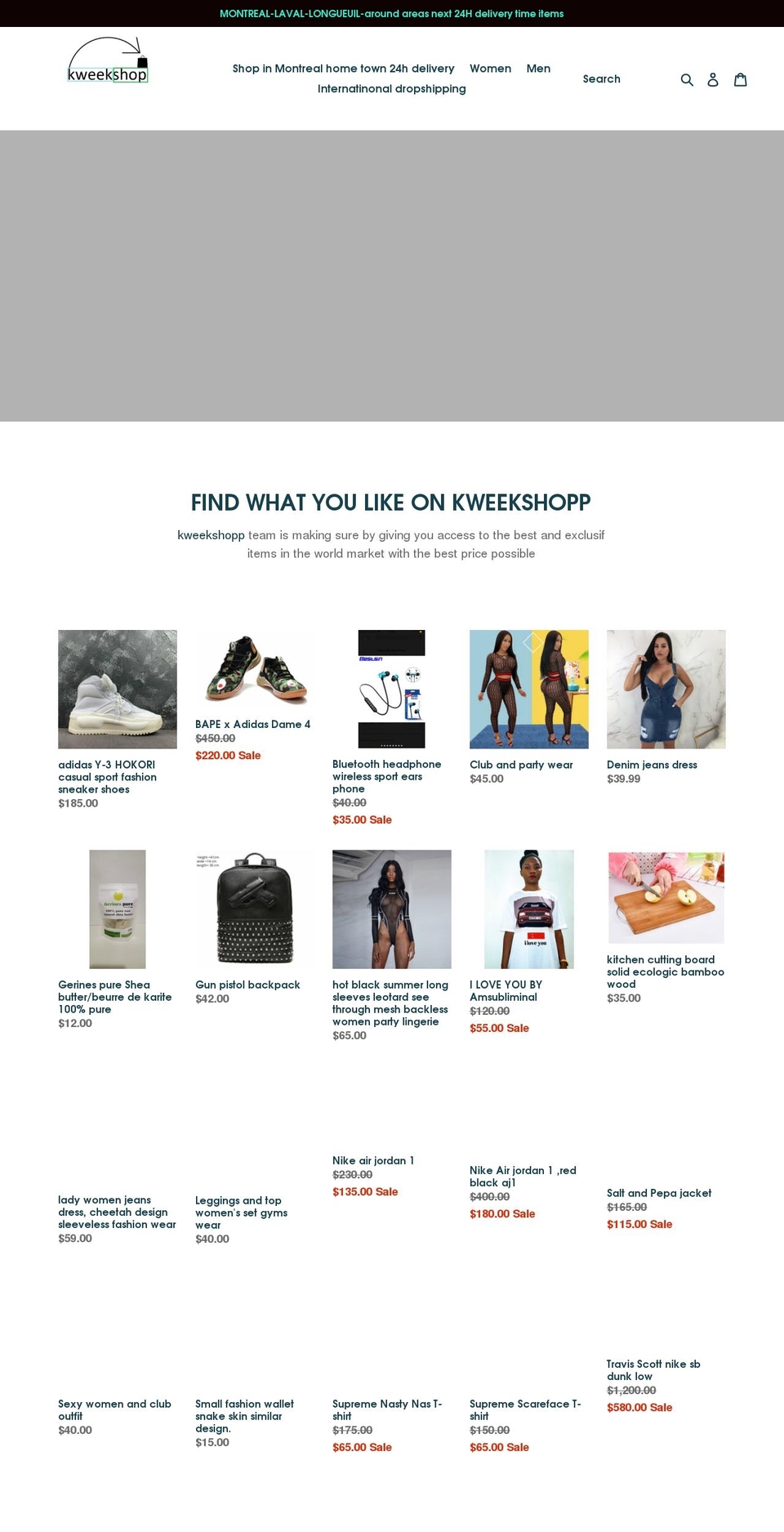 kweekshopp.com — Shopify storefront screenshot