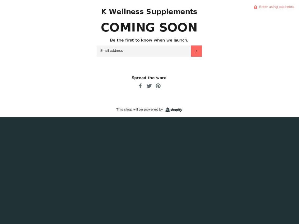 kwellness.com — Shopify storefront screenshot