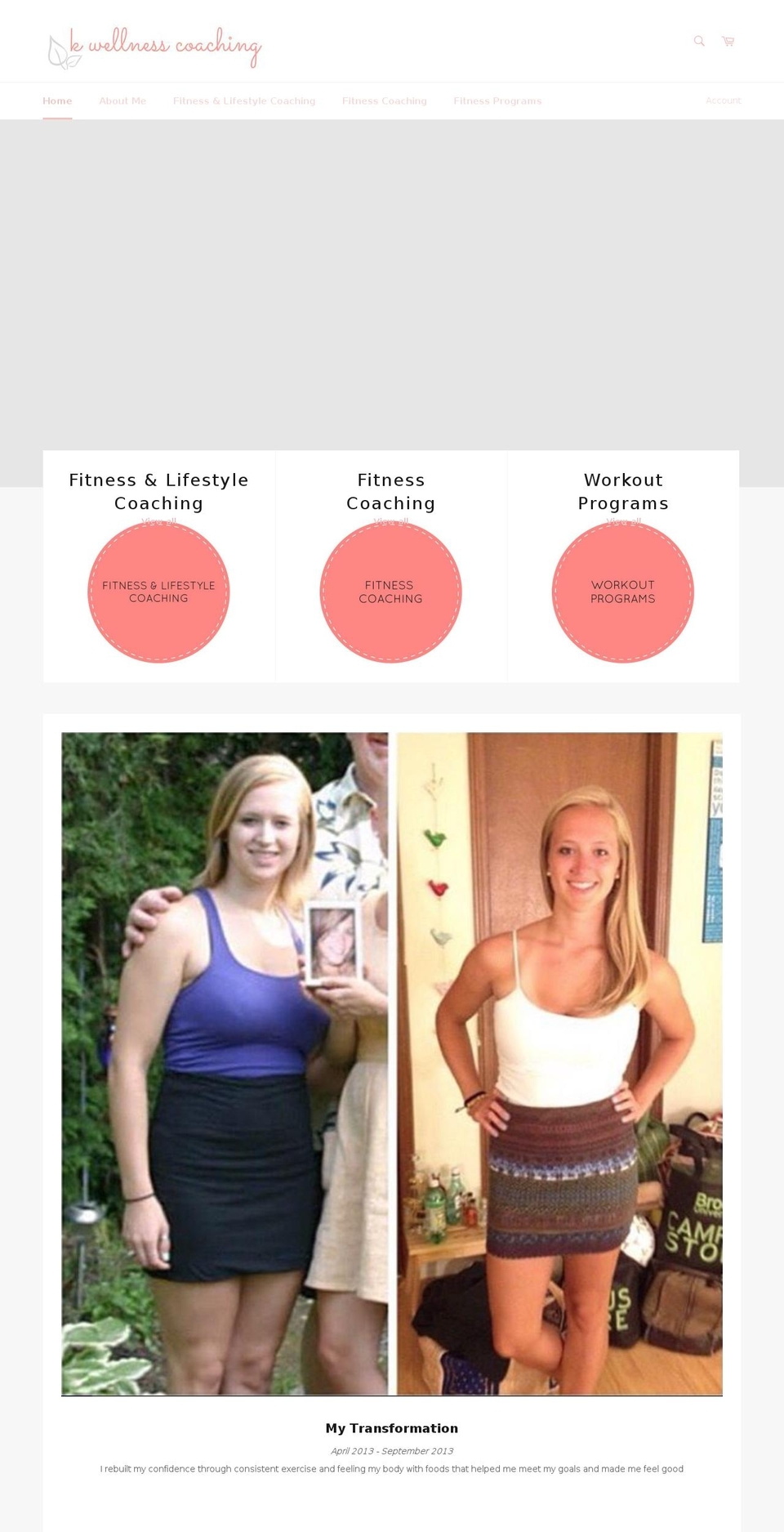 kwellnesscoaching.com — Shopify storefront screenshot