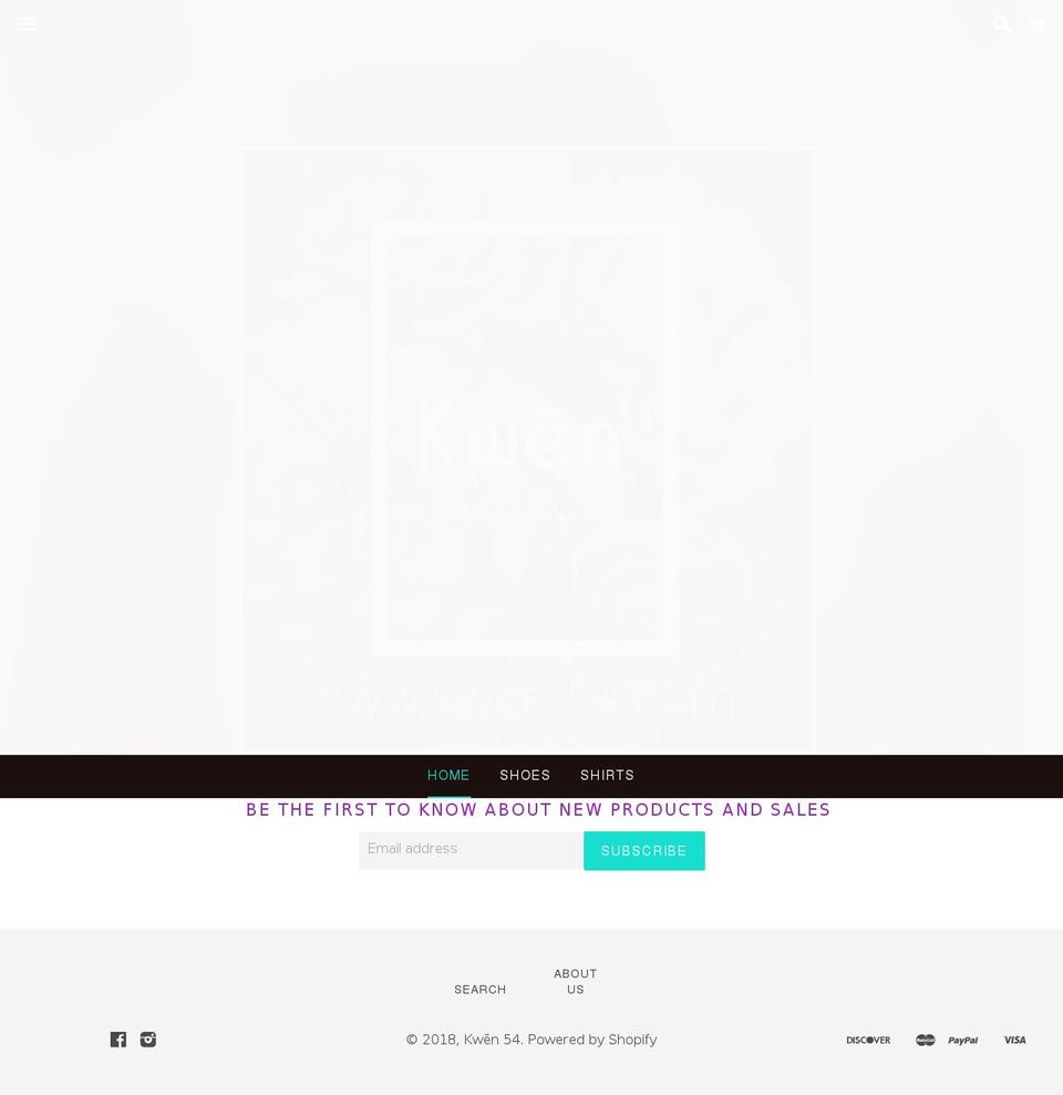 kwen-54.com — Shopify storefront screenshot