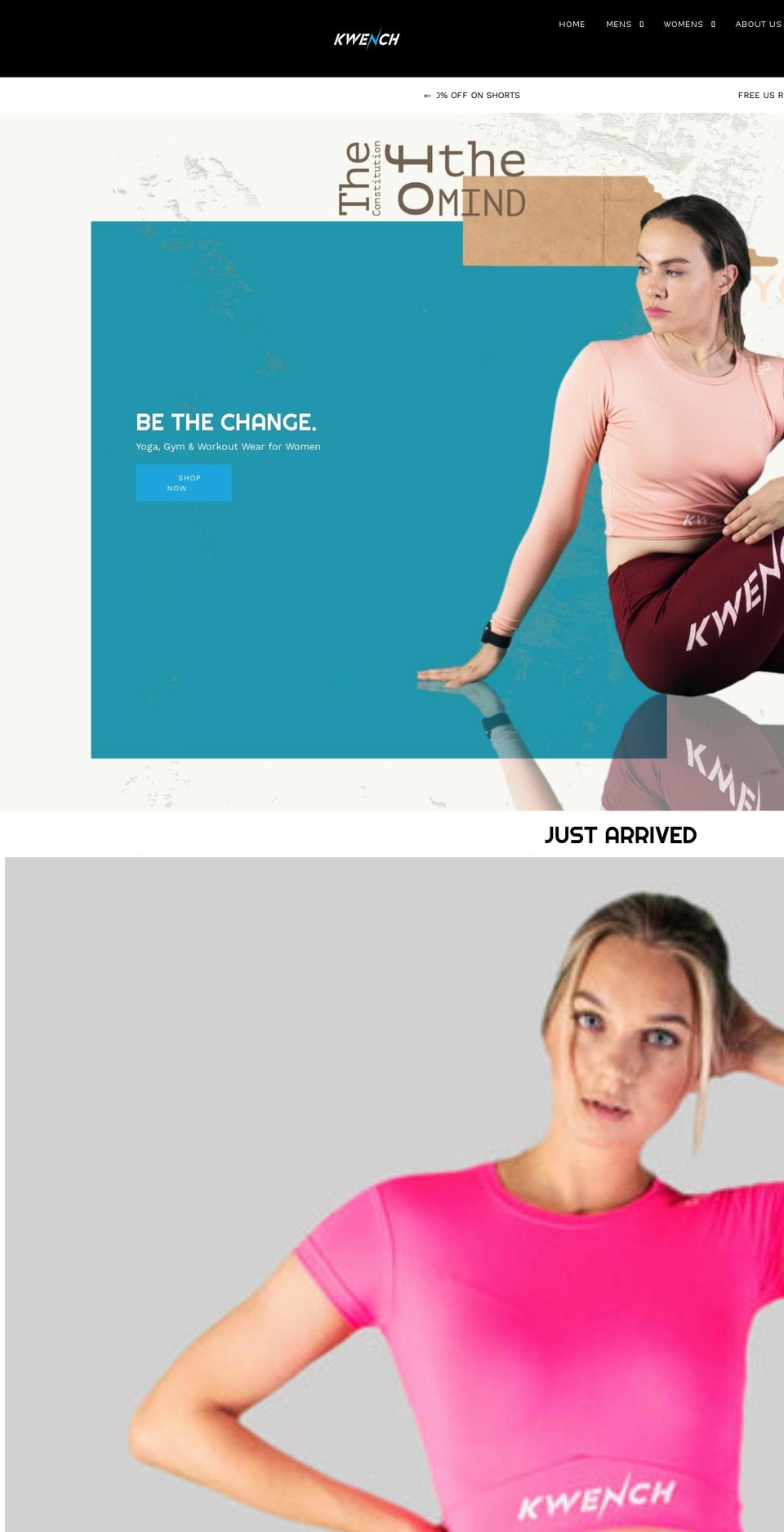 kwenchwear.com — Shopify storefront screenshot