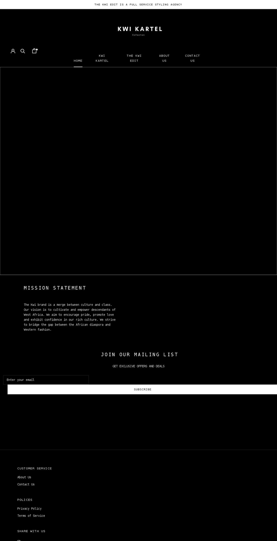 kwikartel.com shopify website screenshot