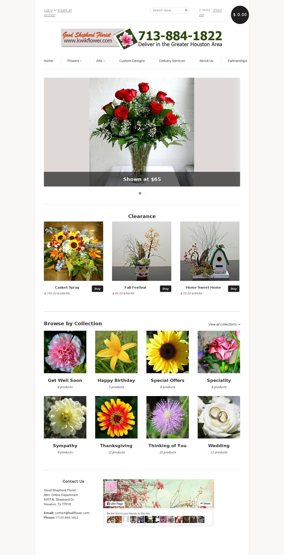 kwikflower.com shopify website screenshot