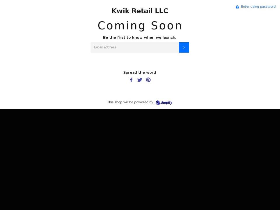 kwikretail.com shopify website screenshot