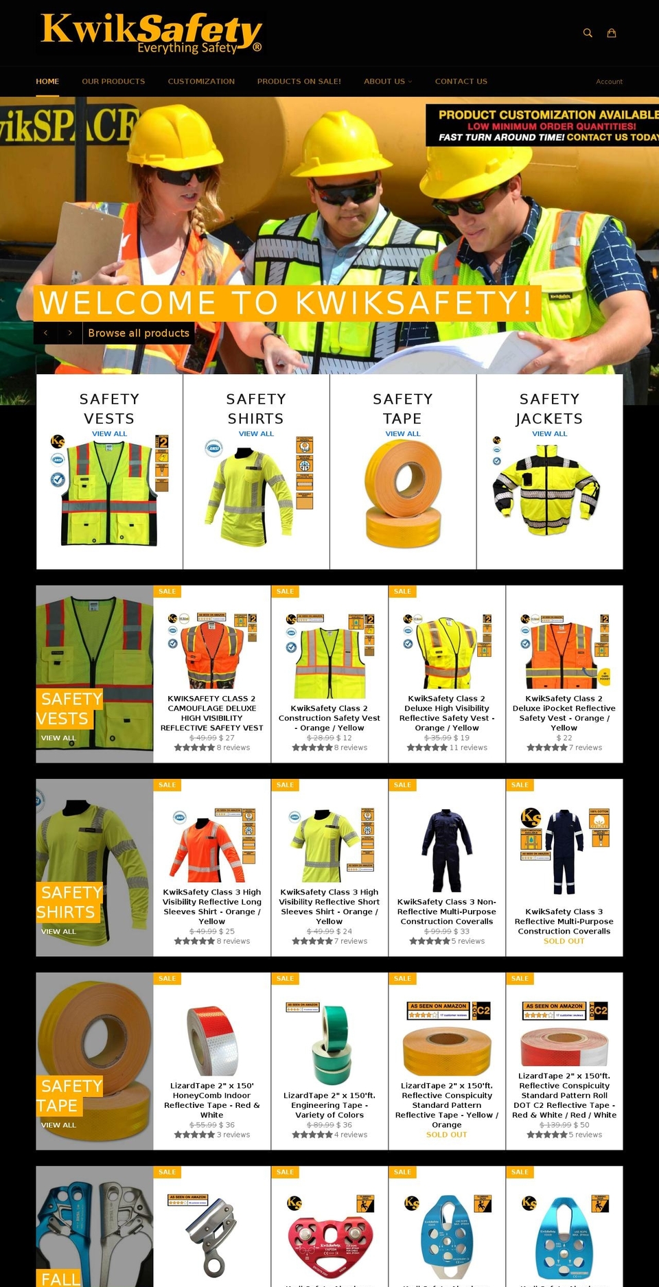 kwiksafetystore.com shopify website screenshot