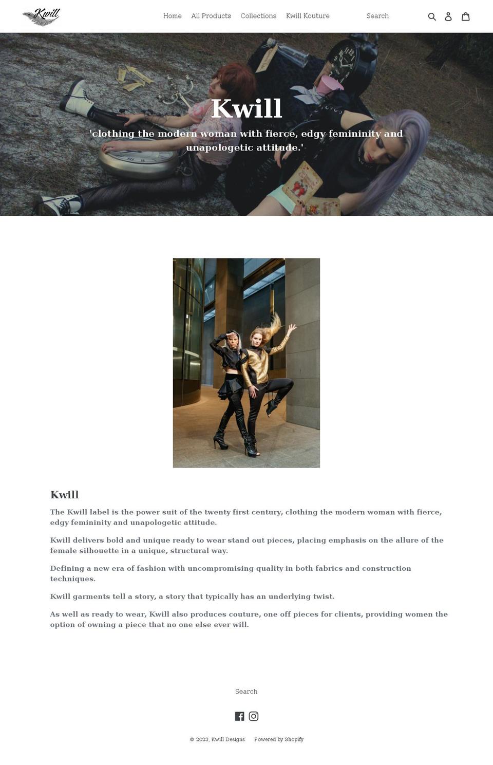 kwilldesigns.com.au shopify website screenshot