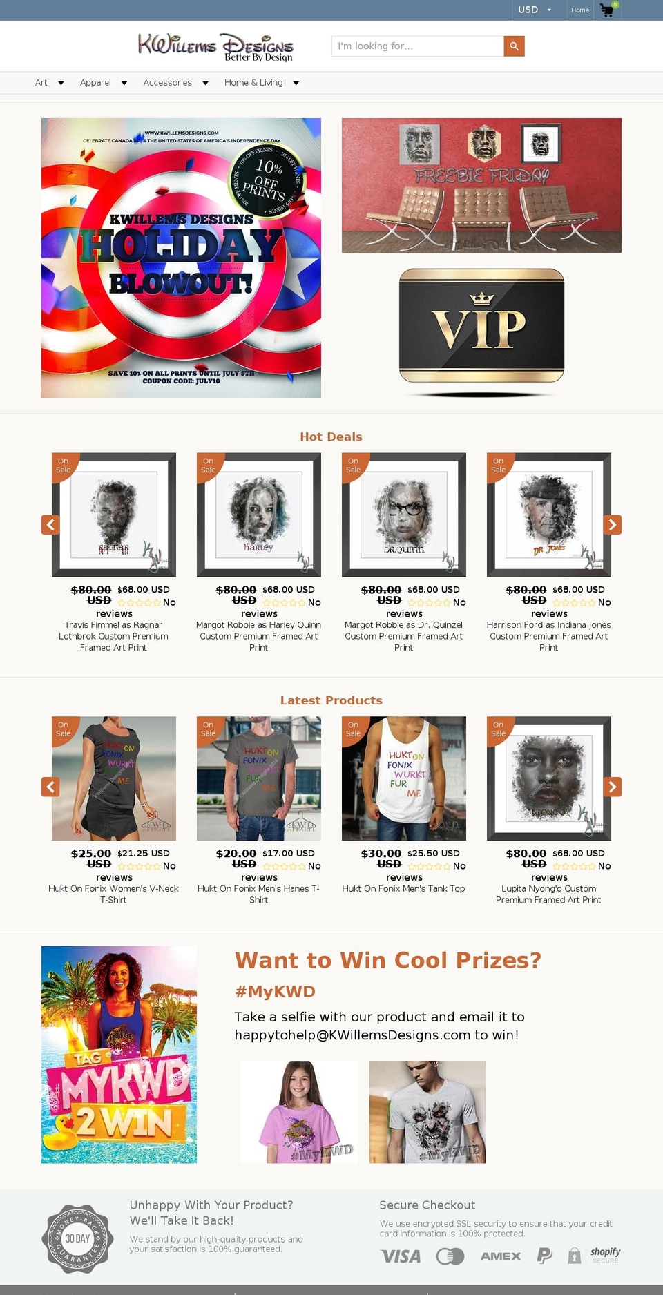 kwillemsdesigns.com shopify website screenshot
