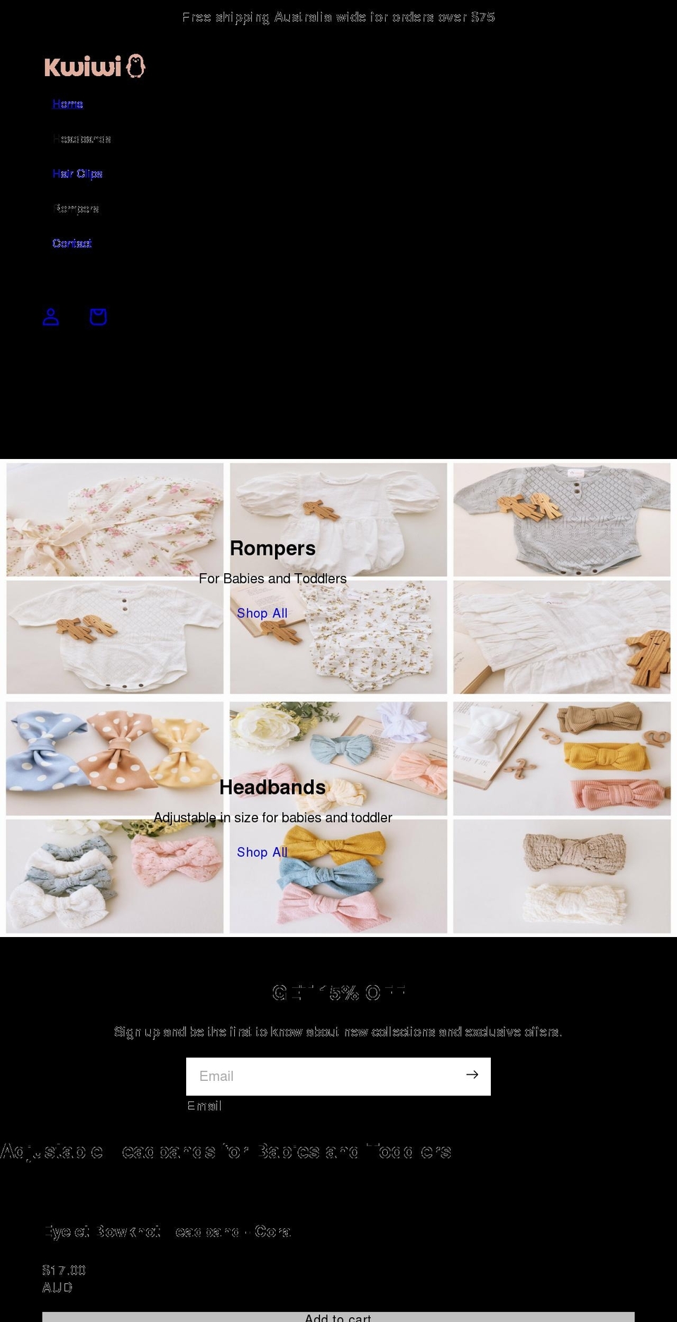 kwiwi.com shopify website screenshot