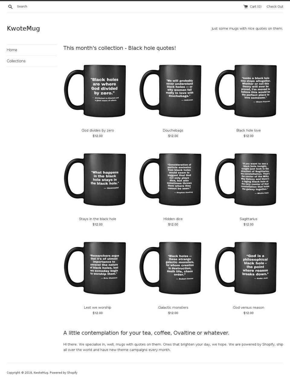 kwotemug.com — Shopify storefront screenshot