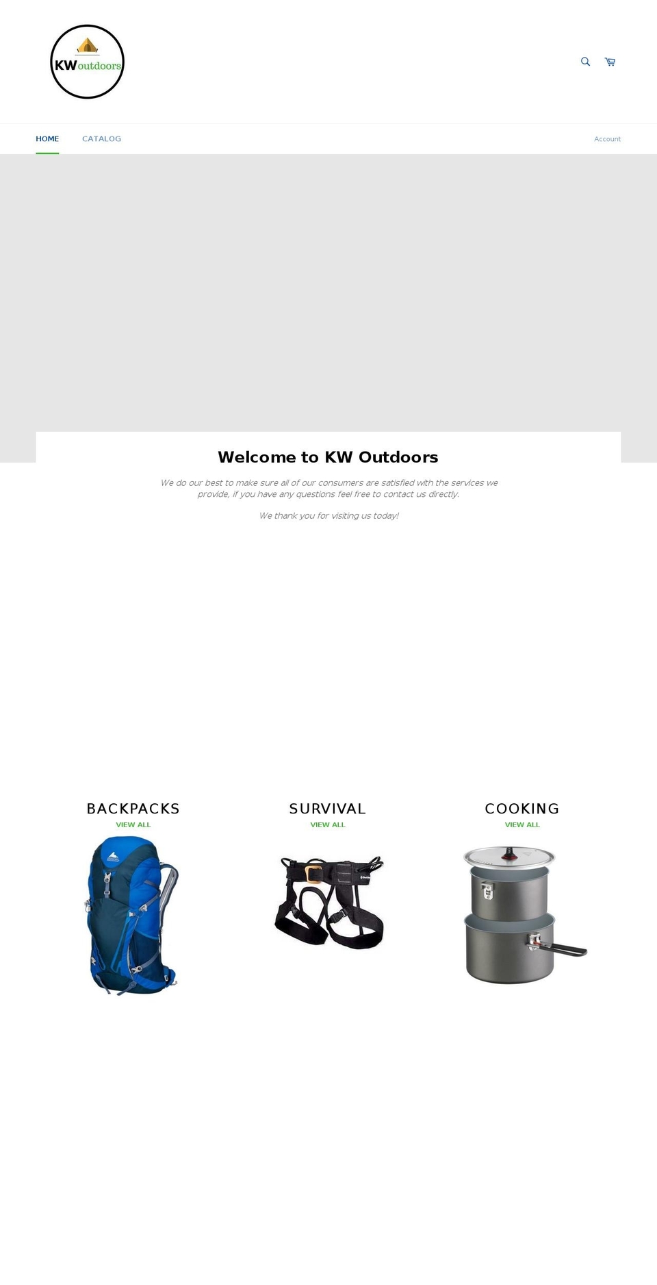 kwoutdoors.com — Shopify storefront screenshot
