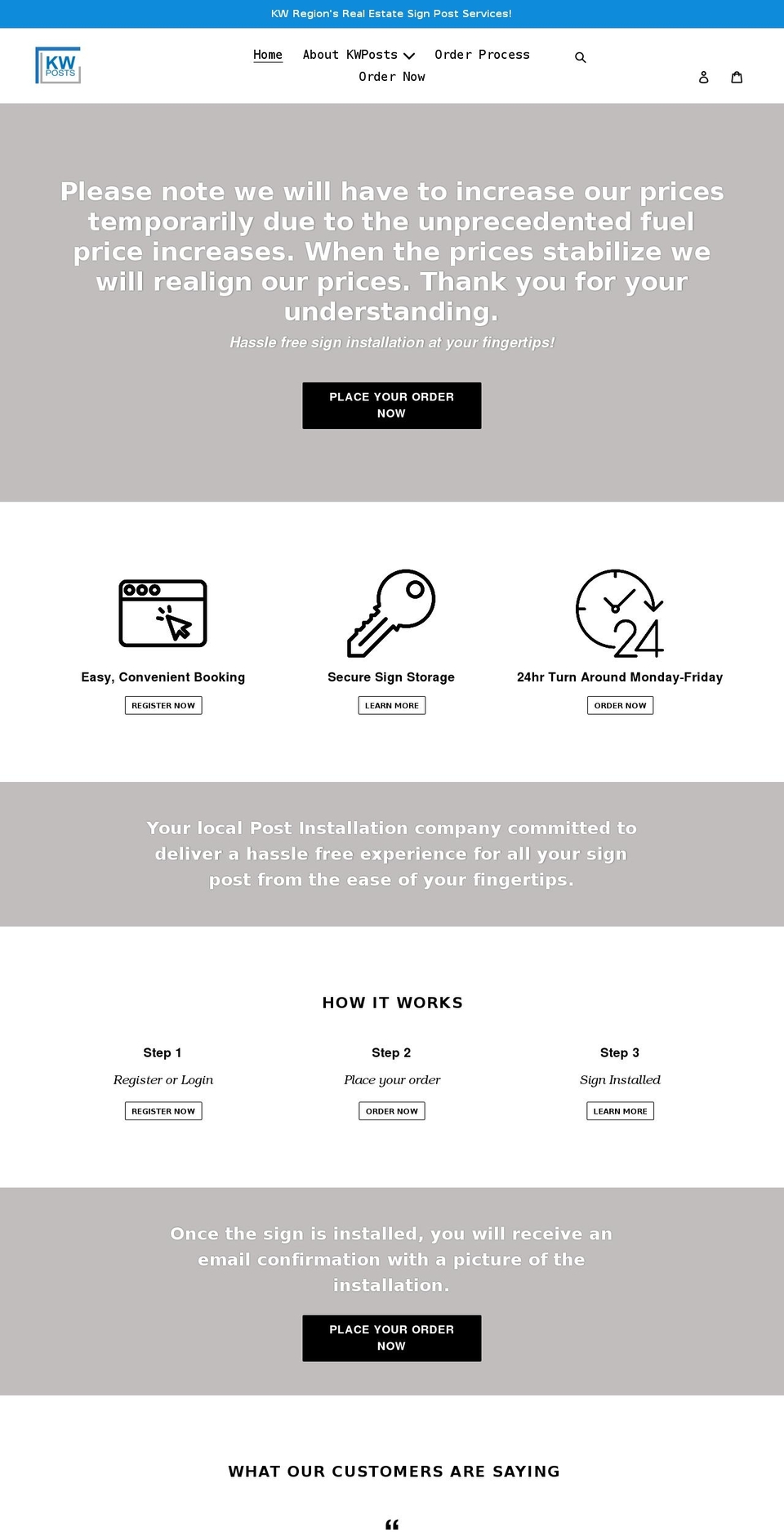 kwposts.com shopify website screenshot