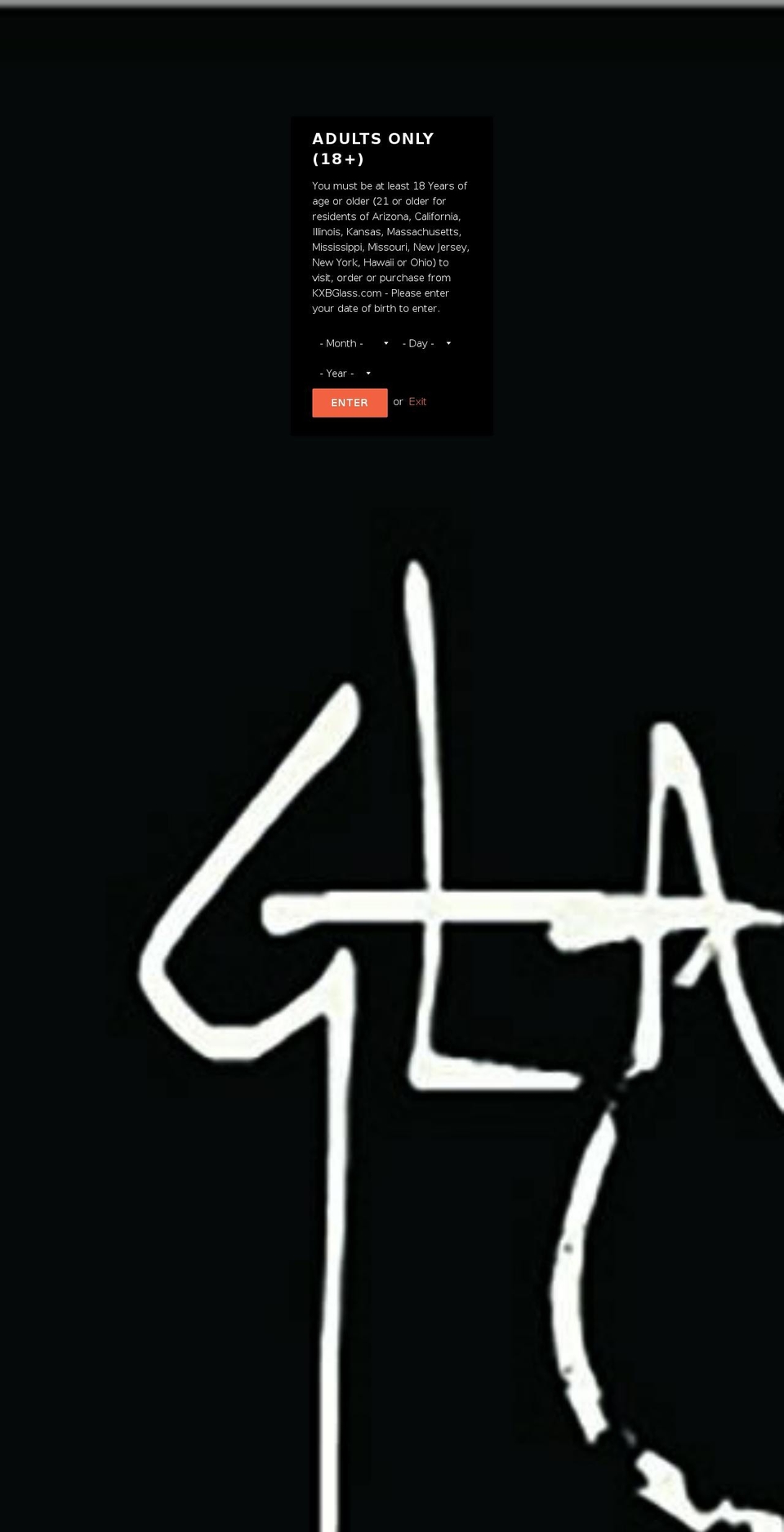kxbglass.com — Shopify storefront screenshot