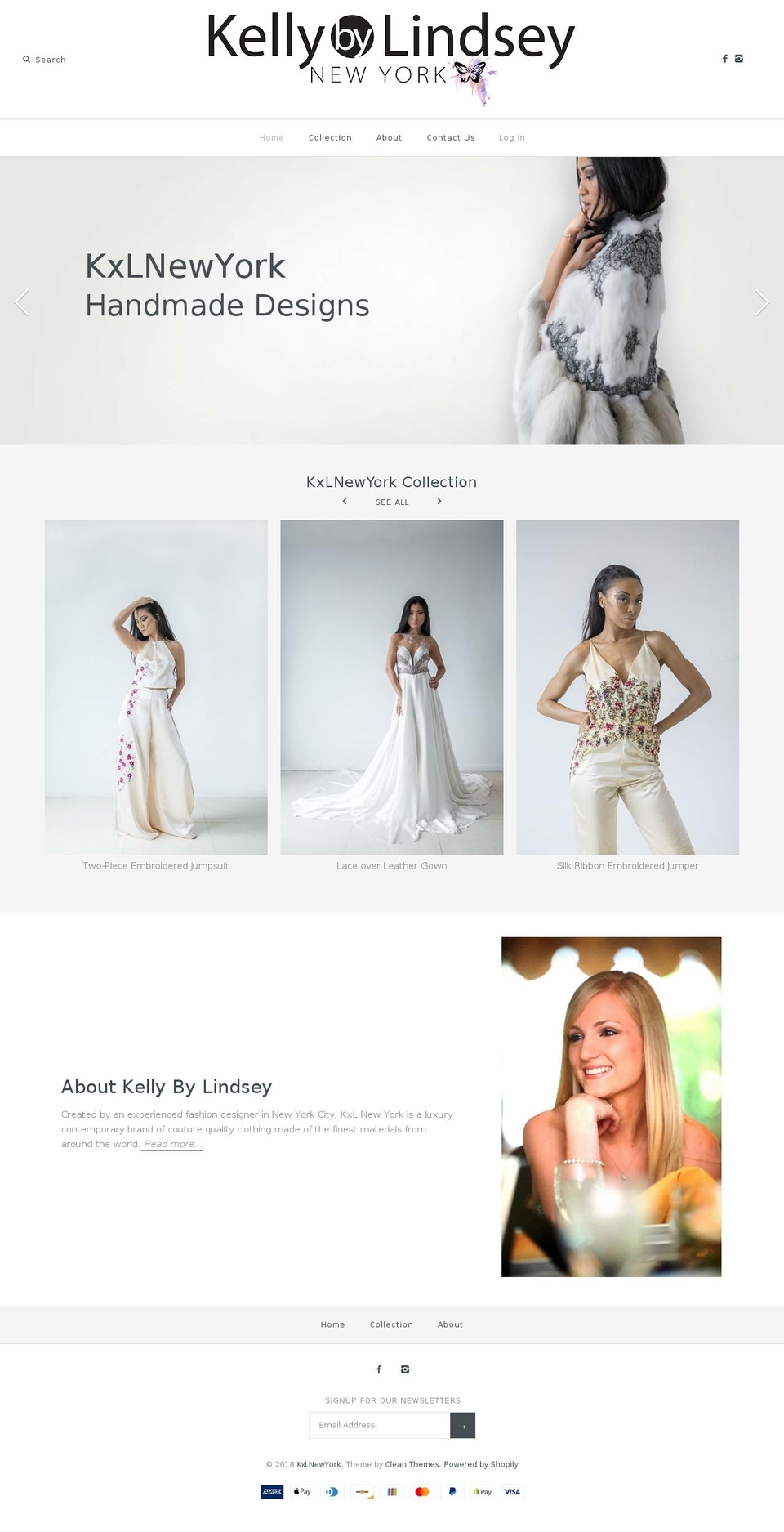 kxlnewyork.com shopify website screenshot