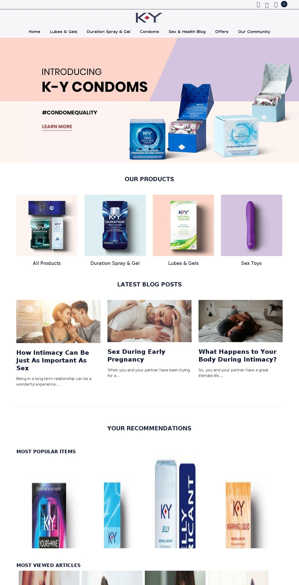 K-Y (MyShop) Shopify Theme Shopify theme site example ky-jelly.com