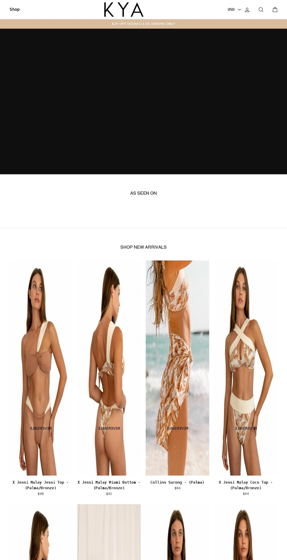 kyaswim.com — Shopify storefront screenshot