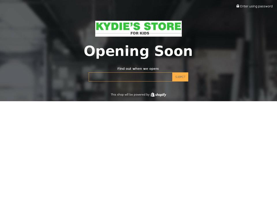 kydiestore.com shopify website screenshot
