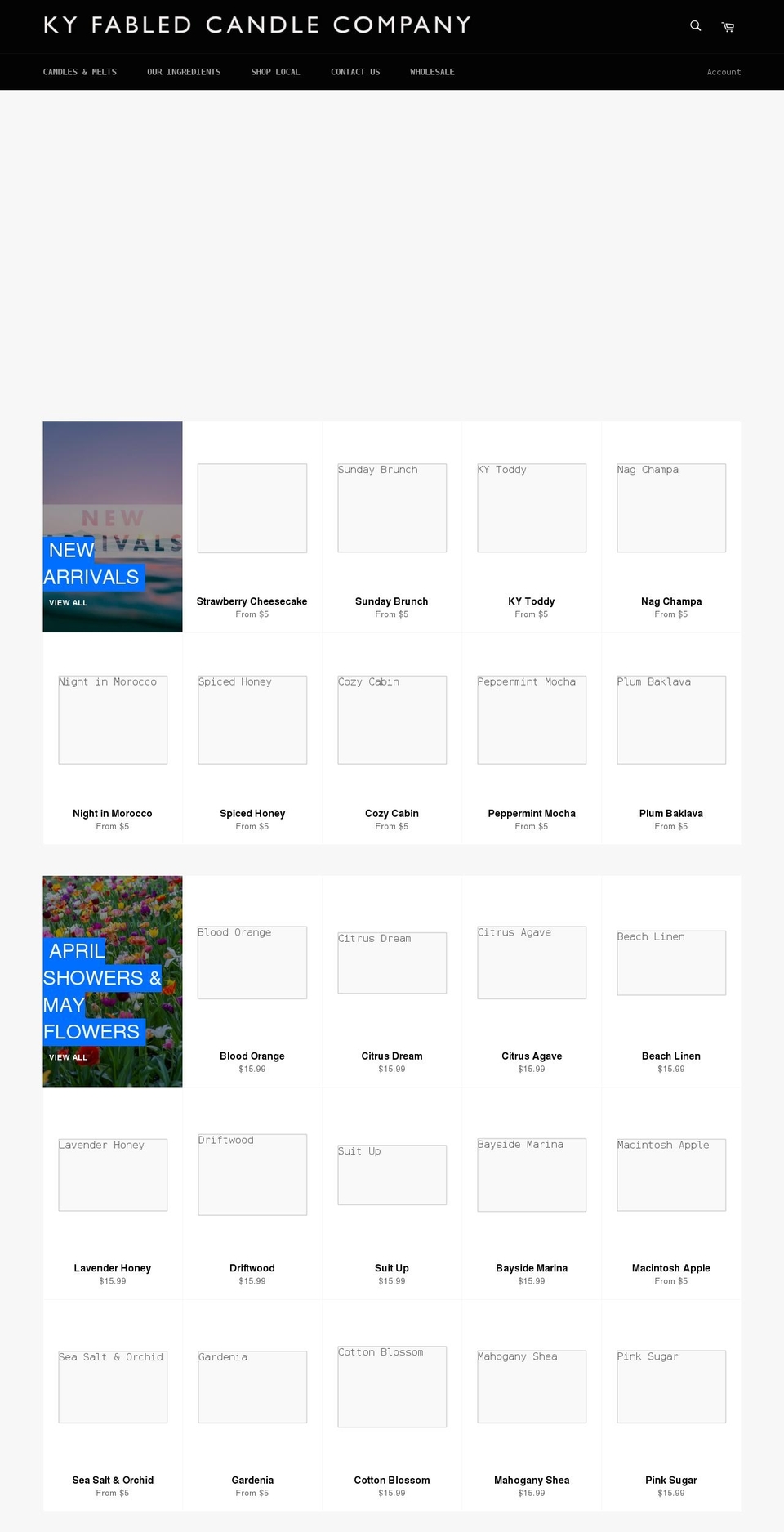 kyfabled.com shopify website screenshot