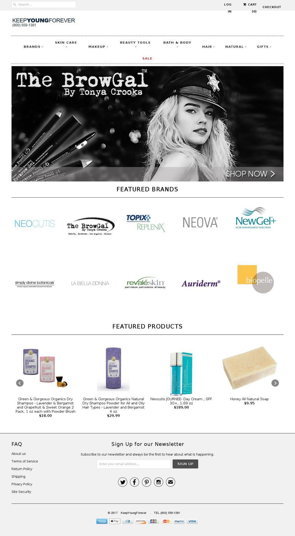 kyfbeauty.com shopify website screenshot