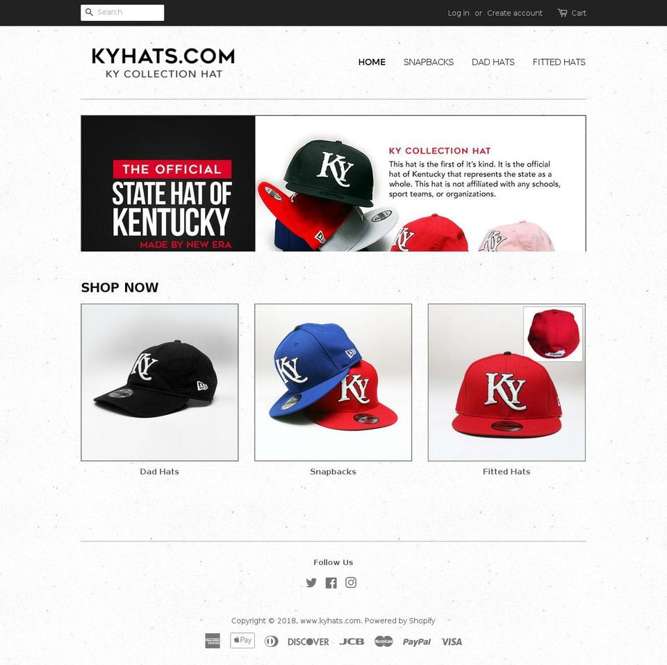 kyhats.com shopify website screenshot