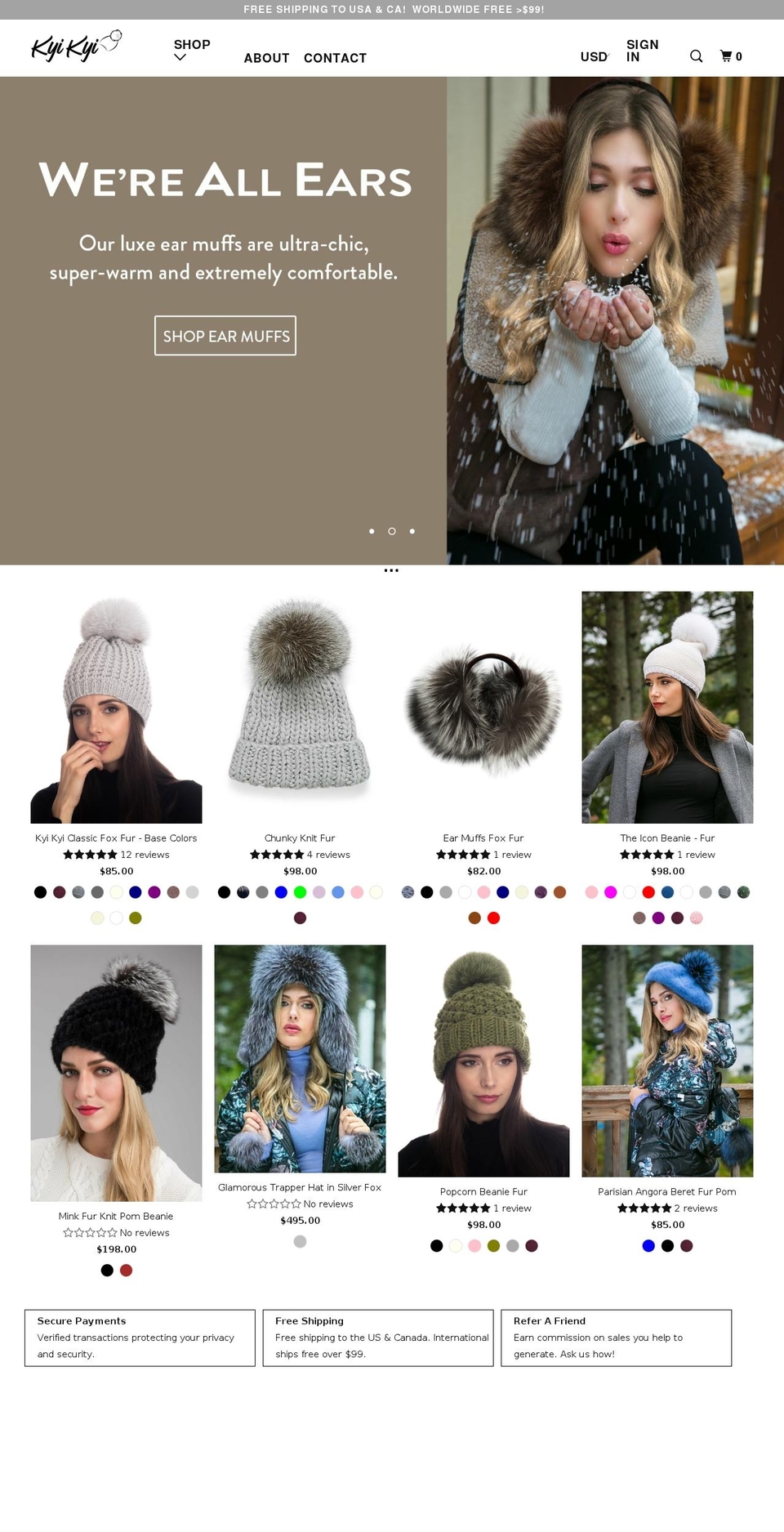 kyikyicanada.com shopify website screenshot