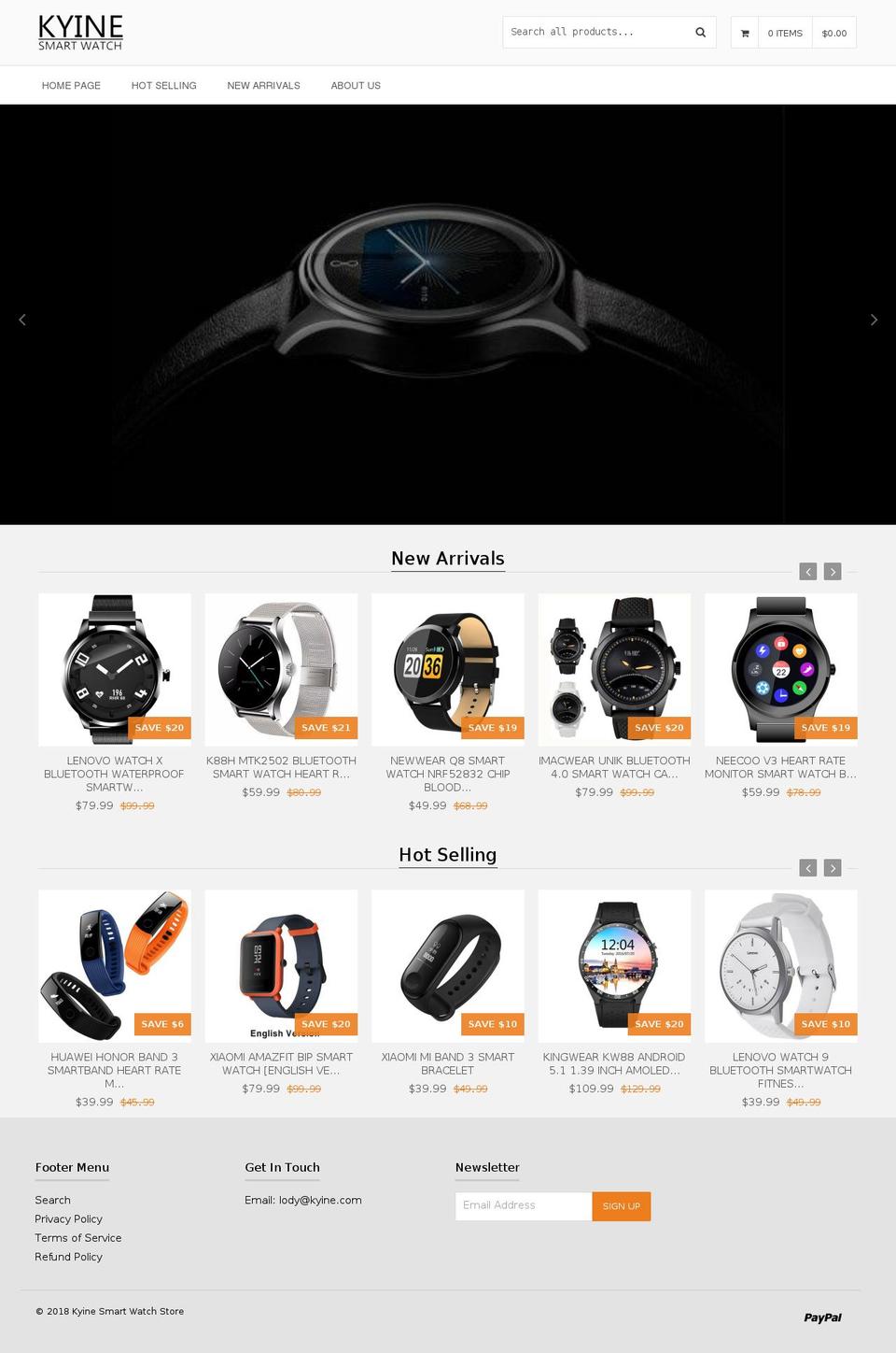 kyine.com shopify website screenshot