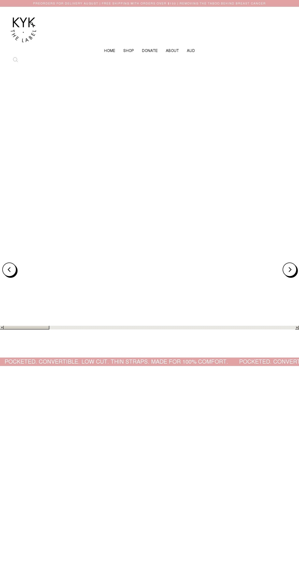 kykthelabel.com shopify website screenshot