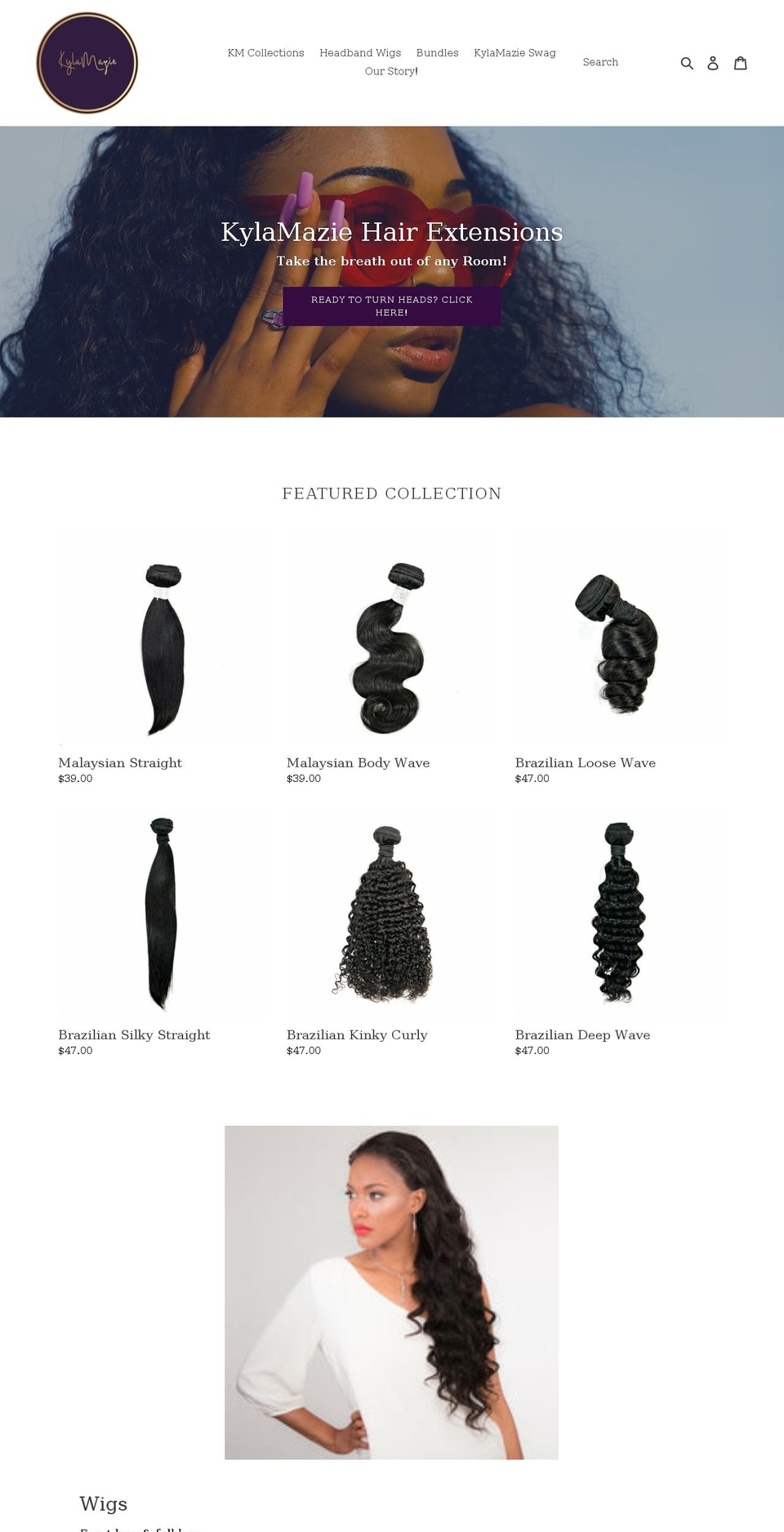 kylamazie.com shopify website screenshot