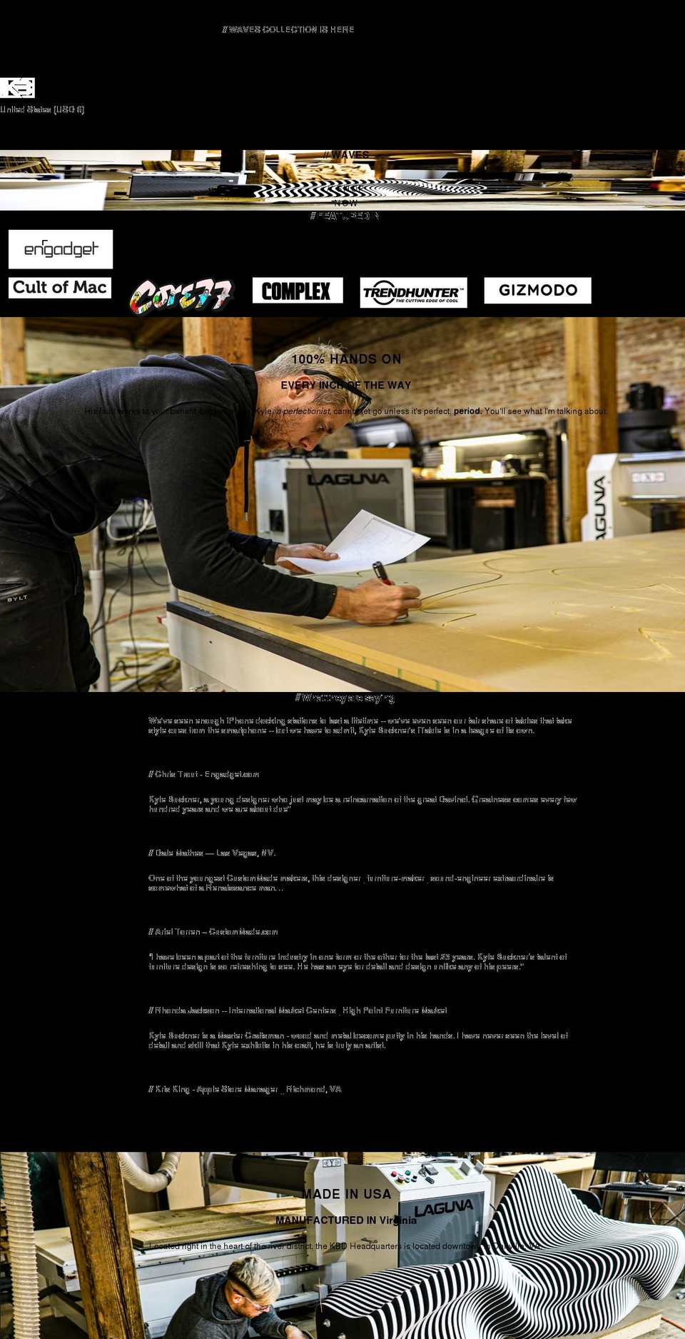 kylebucknerdesigns.com shopify website screenshot