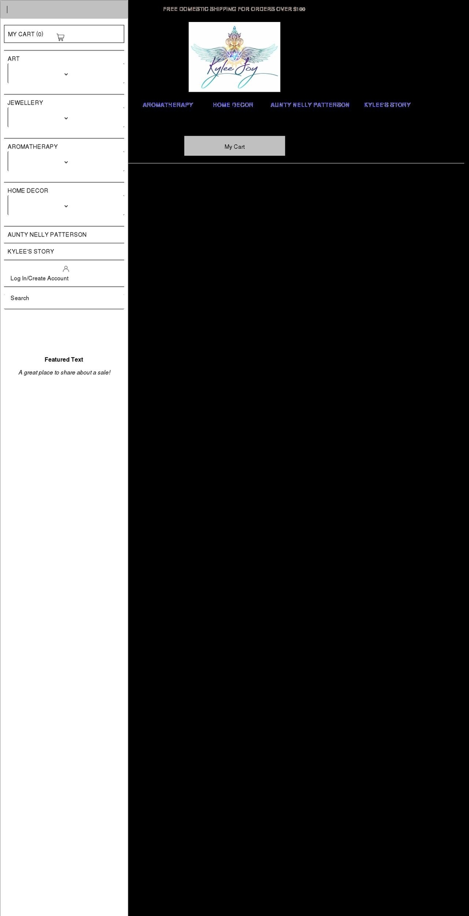 kyleejoy.com — Shopify storefront screenshot