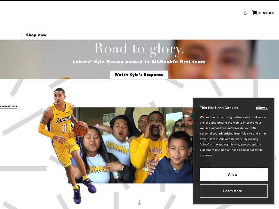 kylekuzma.com shopify website screenshot