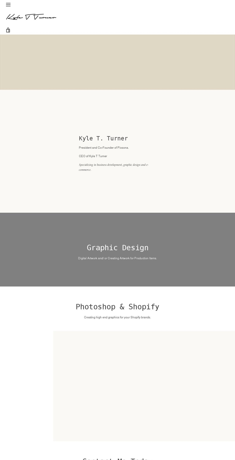 kyletturner.com shopify website screenshot