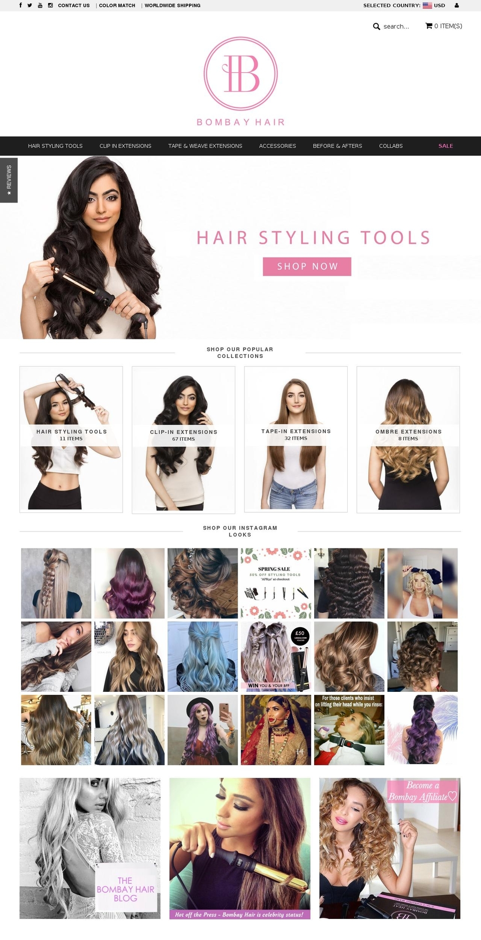 BOMBAY NEW THEME Shopify theme site example kyliejennerhair.com