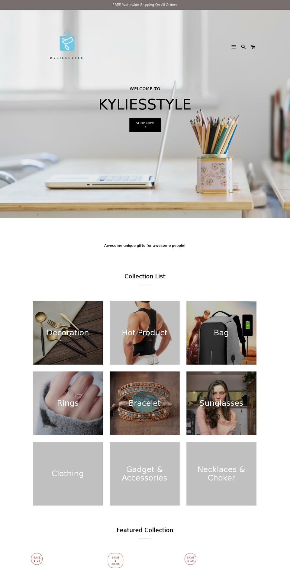 kyliesstyle.com shopify website screenshot