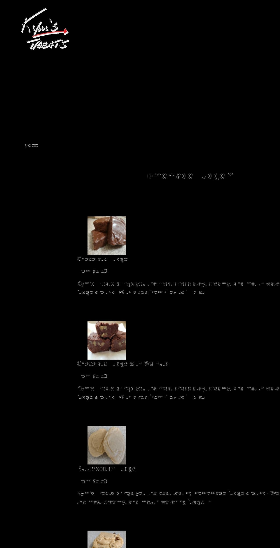 kyms-treats.myshopify.com shopify website screenshot