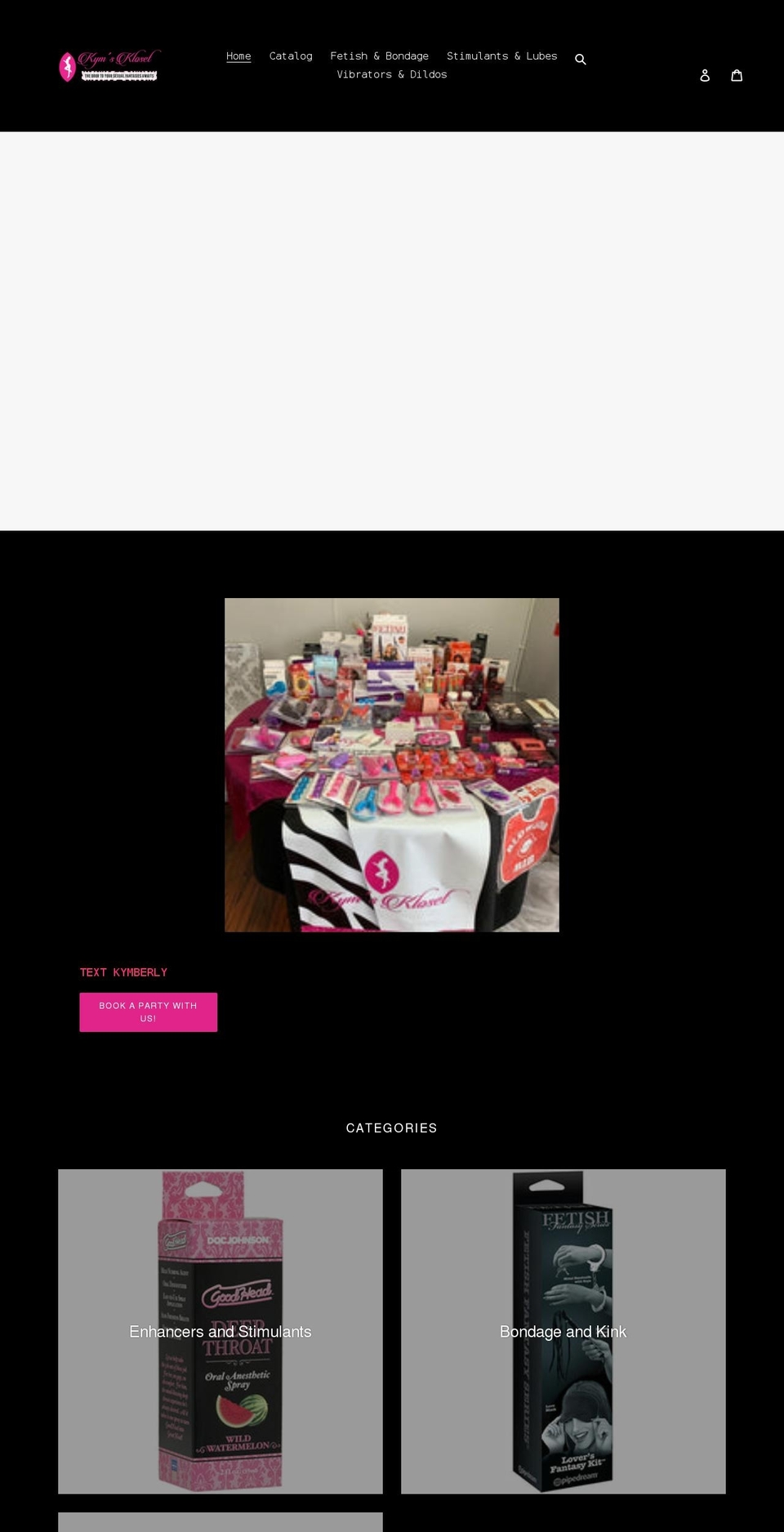 kymskloset.com shopify website screenshot