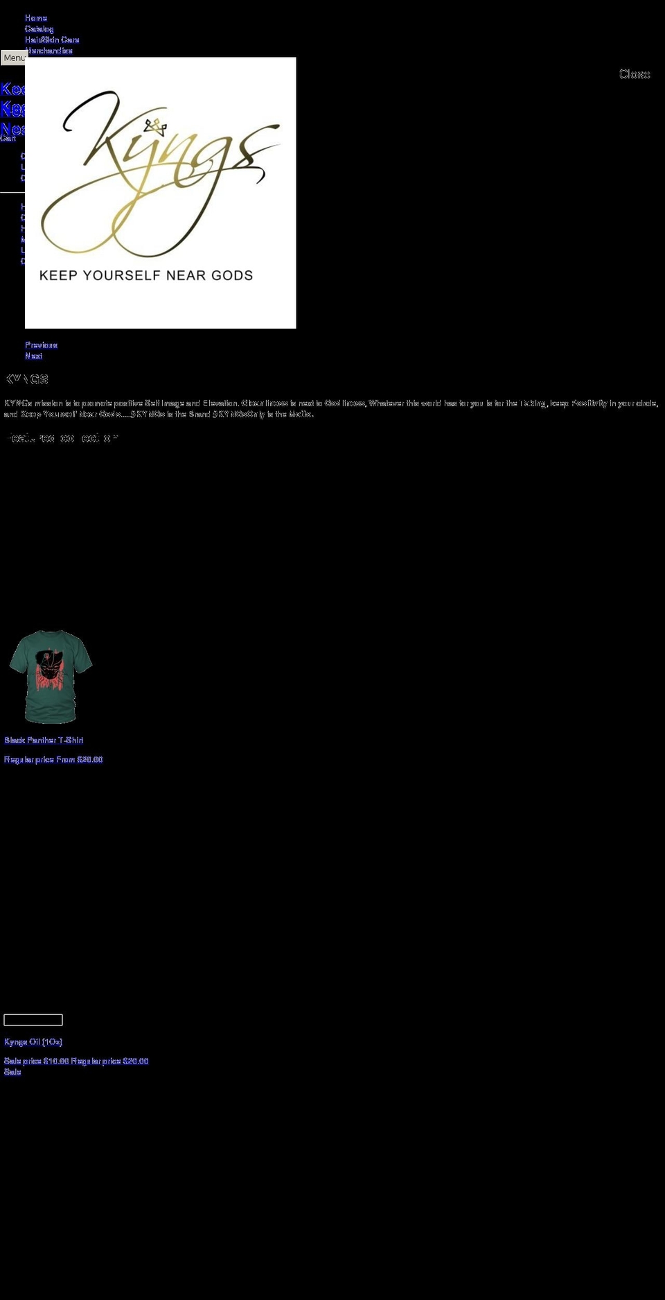 kyngsonly.com — Shopify storefront screenshot