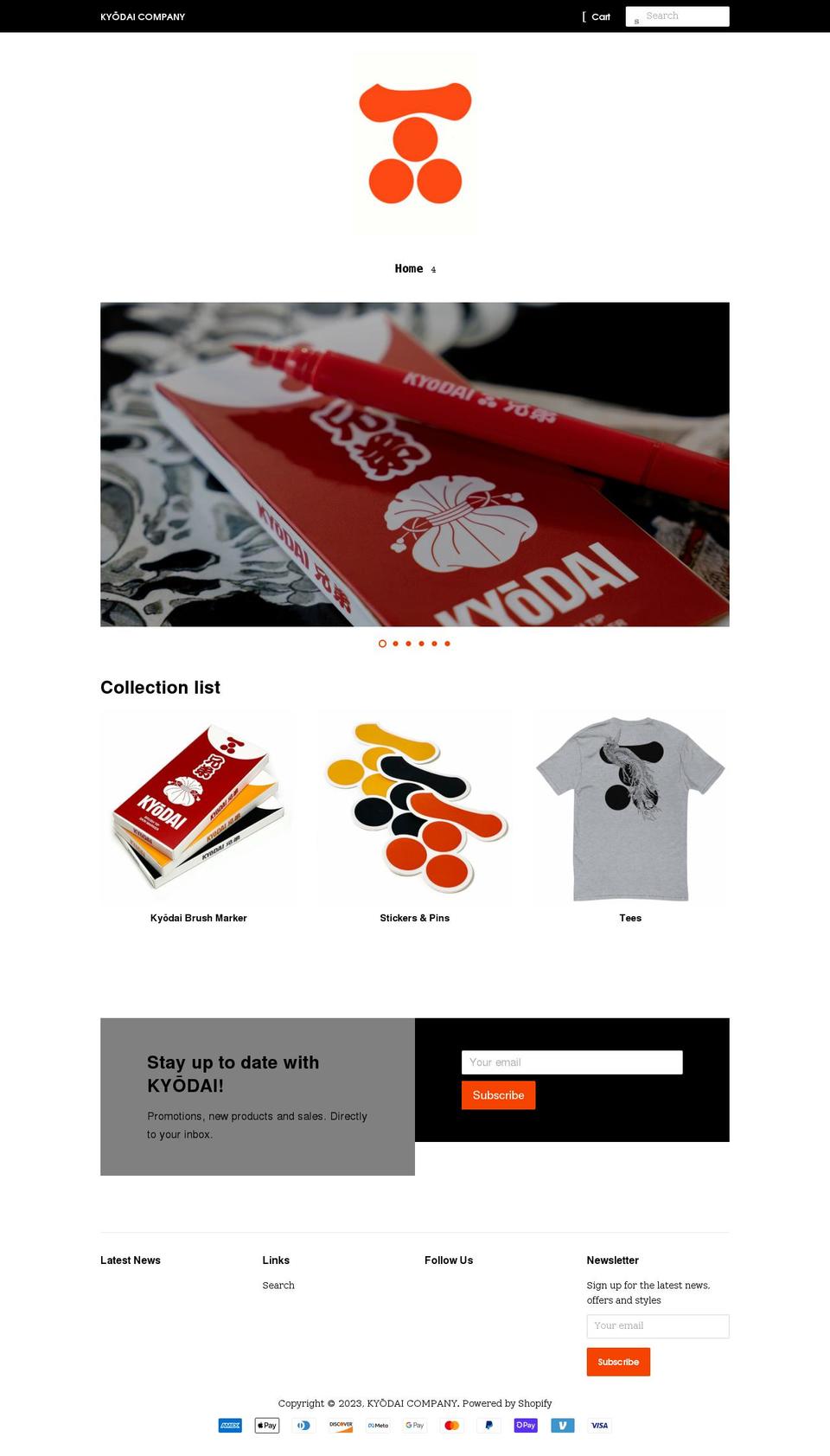 kyodaicompany.com shopify website screenshot