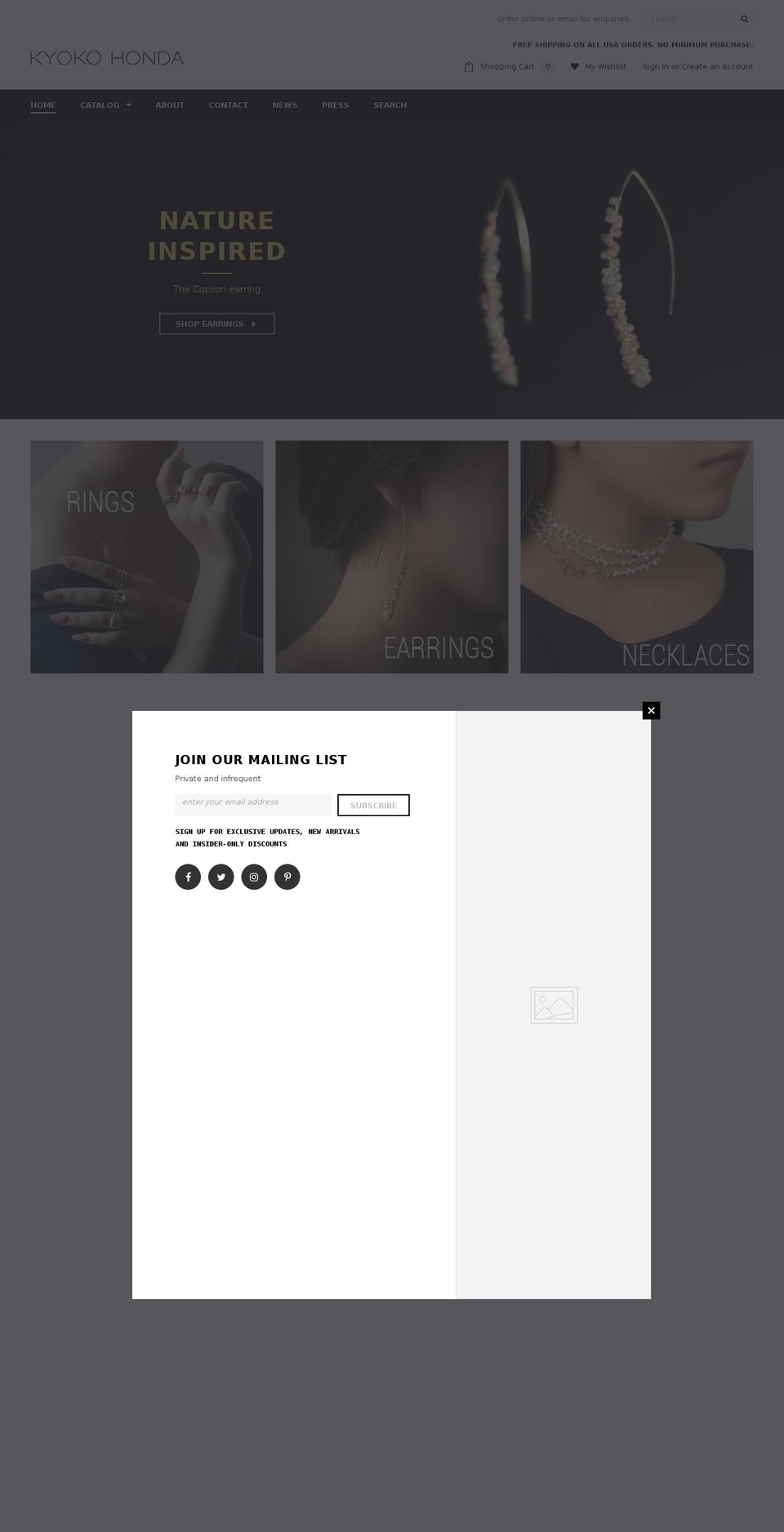 kyokohonda.com — Shopify storefront screenshot