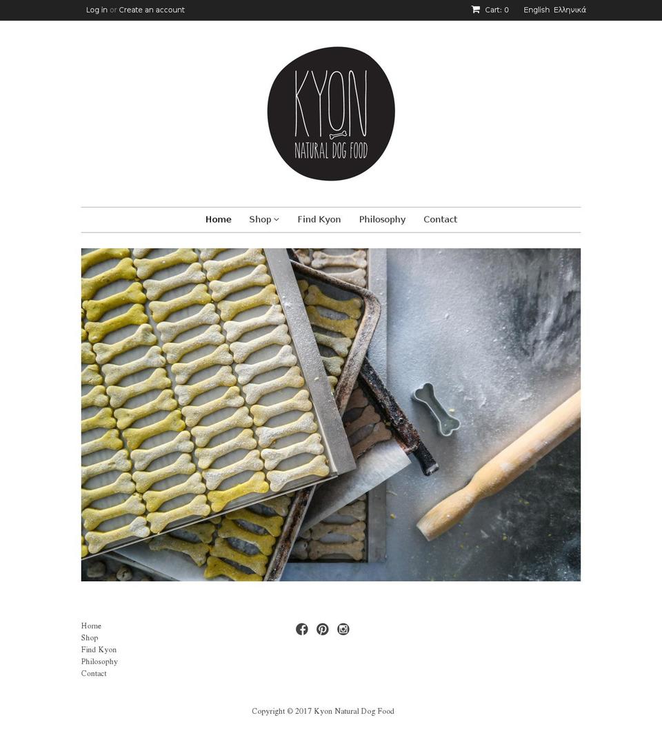 kyondogfood.com shopify website screenshot