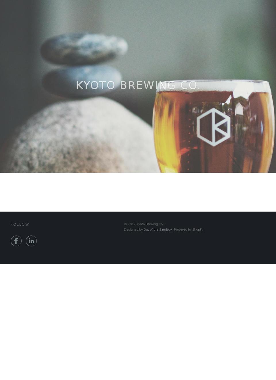 Production Shopify theme site example kyotobrewing.com