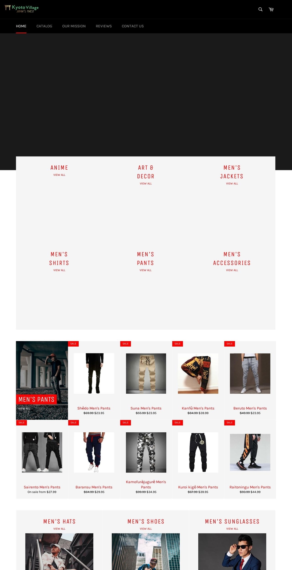 kyotovillage.com — Shopify storefront screenshot