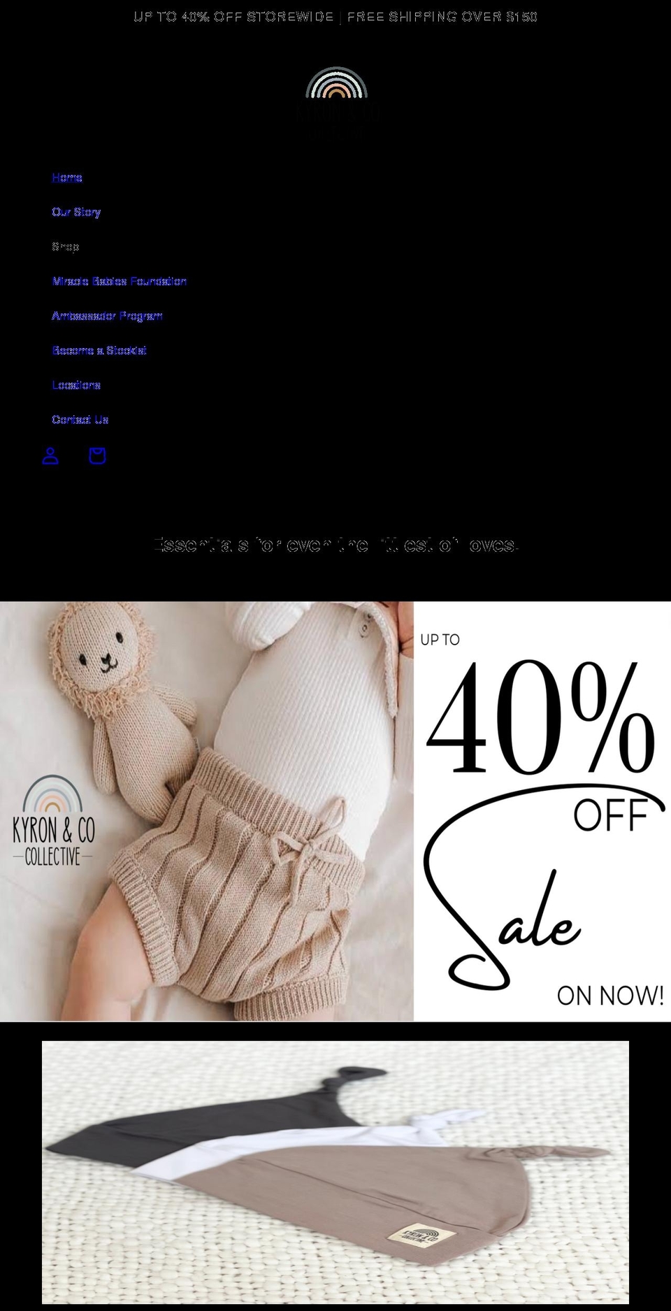 kyronandcocollective.com shopify website screenshot