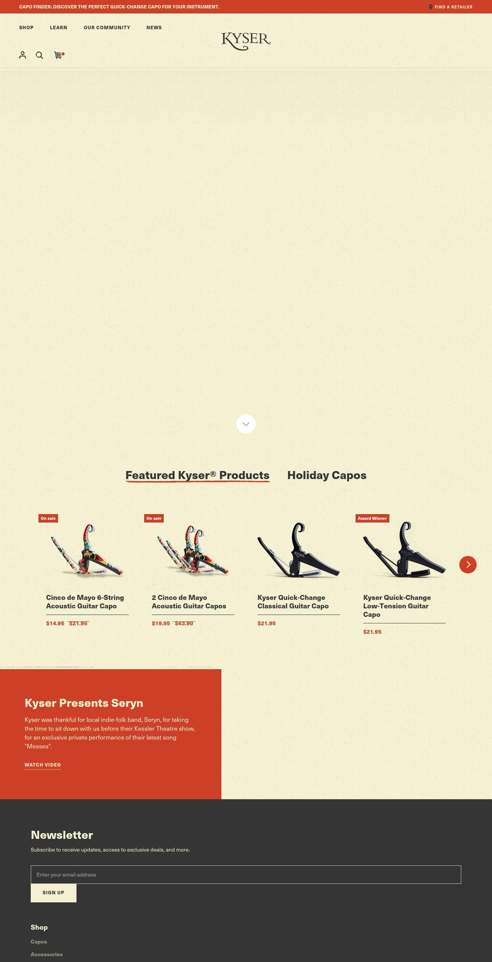 Kyser - ITG Shopify theme site example kyser.ru
