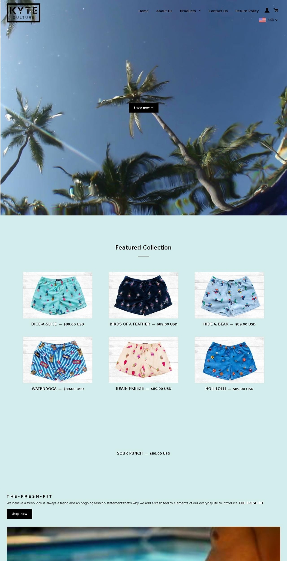 kyteculture.com — Shopify storefront screenshot