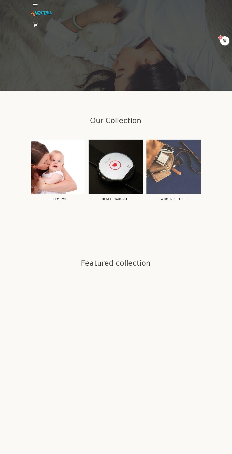 kyzex.com — Shopify storefront screenshot